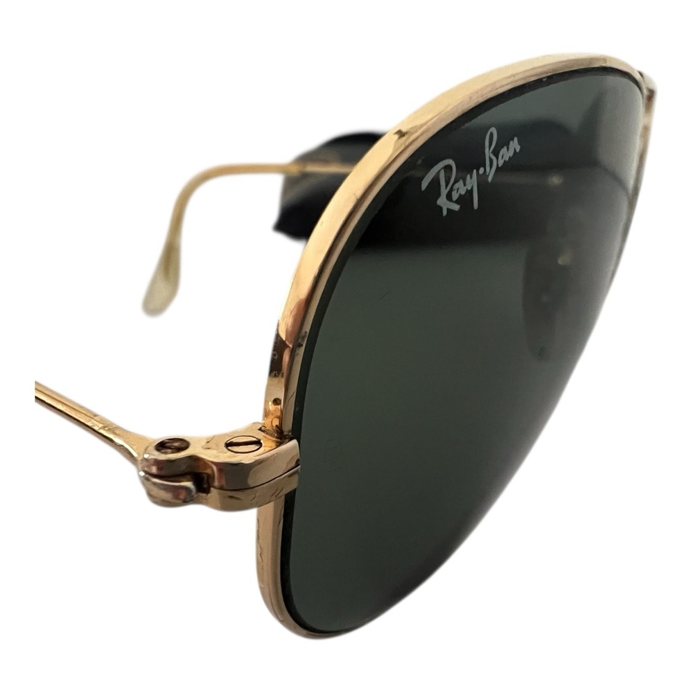 Vintage Ray Ban Bausch Gold 58mm Aviator Sunglasses 58-14 - Picture 10 of 13